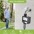 KGDJS Sprinkler Timer, Rain Sensor Water Timer Garden Outdoor Hose with Manual/Automatic/Rain Delay Watering System, Hose Timer with Six Irrigation Modes Memory for Lawn, Garden, Black