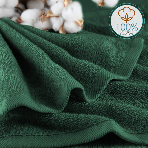 Hearth & Harbor Bath Towels - 100% Ring Spun Cotton Luxury Towels - Ultra Soft & Highly Absorbent, Bathroom Towels. Washcloths - Black