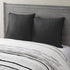 INK+IVY 100% Cotton Single Euro Sham - European Square Decorative Pillow Cover, Hidden Zipper Closure (Cushion NOT Included), Camila, Quilted Black 26"x26"
