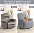 Recliner Cover 4-Pieces, TAOCOCO Recliner Stretch Sofa Slipcover Recliner Cover 1 Seater Couch Protector Soft Furniture Protector Covers with Elastic Chair Covers Jacquard Pattern (Dusty Grey)