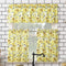 No. 918 Sunbeam Sunflower Print Semi-Sheer Rod Pocket Kitchen Curtain Valance and Tiers Set, 54 in x 24 in (3 Piece), Yellow