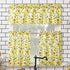 No. 918 Sunbeam Sunflower Print Semi-Sheer Rod Pocket Kitchen Curtain Valance and Tiers Set, 54 in x 24 in (3 Piece), Yellow