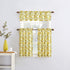 No. 918 Sunbeam Sunflower Print Semi-Sheer Rod Pocket Kitchen Curtain Valance and Tiers Set, 54 in x 24 in (3 Piece), Yellow