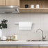 Under Cabinet Paper Towel Holder - Self Adhesive or Drilling, SUS304 Stainless Steel Wall Mount Silver Towel Paper Holder for Kitchen, Pantry, Sink, Bathroom