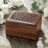 Reminded Rosewood Hand-Carved Urn Box Cremation Memorial with Velvet Bag - Medium