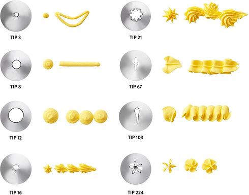 Wilton Decorating and Piping 8-Piece Tip Starter Set