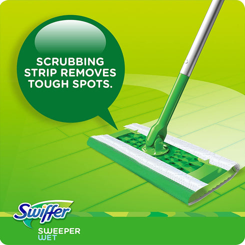 Swiffer Sweeper Wet Mopping Pad Refills for Floor Mop Open Window Scent, White, Fresh, 12 Count