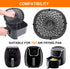 Upgraded Air Fryer Crisper Plate For PowerXL Gowise 7QT Air Fryers with Rubber Bumpers, Nonstick Coating Grill Pan Plate, Air Fryer Rack Replacement Parts Accessories, Dishwasher Safe