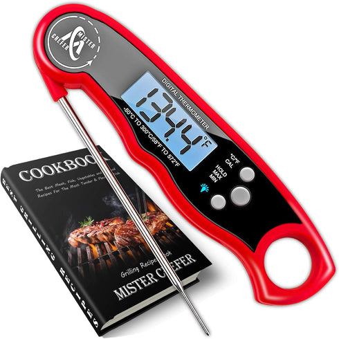 Instant Read Thermometer Best Digital Meat Thermometer Waterproof with Calibration and Backlight Functions