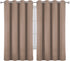 LEMOMO Cappuccino Blackout Curtains 52 x 63 Inch Length/Set of 2 Curtain Panels/Thermal Insulated Room Darkening Blackout Curtains for Bedroom