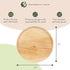 Naturally Chic Palm Leaf Trays 13 Inch Round - Bamboo Like, Eco Friendly, Disposable, Compostable and Biodegradable Serving Platters for Charcuterie Boards, Catering and Parties