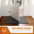 Delxo 24 x 36 Grey Door Mat, Absorbs Mud & Water Entryway Rug, No Odor Anti-Slip Rubber Back Low-Profile Welcome Front Door Mat Indoor, Large Cotton Shoe Scraper Pet Mat Machine Washable