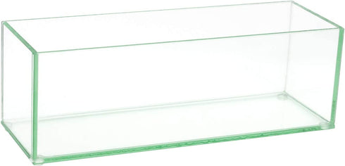 Flower Glass Vase Decorative Centerpiece for Home or Wedding by Royal Imports - Oblong Rectangle Shape, 12" Long, 4" Hx4 W Opening, Clear