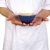 Small Stoneware Bowls Set, 4 Packs, Ice Cream Bowls, Dessert, Dip and Prep Bowls, 6 Ounces 170ml, Imperial Blue/Cream