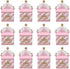Big Dot of Happiness Little Princess Crown - Treat Box Party Favors - Pink and Gold Princess Baby Shower or Birthday Party Goodie Gable Boxes - Set of 12