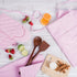 DII 100% Cotton Solid Chambray Kitchen Set, Oven Mitts, Rose, 2 Piece