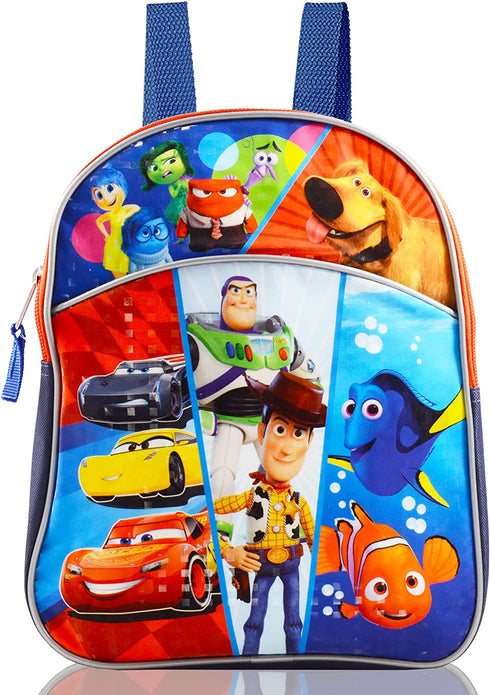 Disney Pixar Mini Backpack for Boys Girls Toddlers Kids ~ Premium 11" Backpack Bundle Featuring Toy Story, Disney Cars, Finding Nemo, Inside Out, and UP (Disney School Supplies)