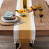 DII Dobby Stripe Woven Table Runner, 13x72, Honey Gold