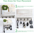 2 Pack Decorative Key and Mail Holder for Wall, Key Hanger for Wall with Shelf Wooden Wall Shelf with 5 Hooks Stylish Wall Mounted Key Holder for Entryway Kitchen Farmhouse