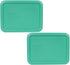 Pyrex Bundle - 2 Items: 7210-PC 3-Cup Light Green Plastic Food Storage Lids