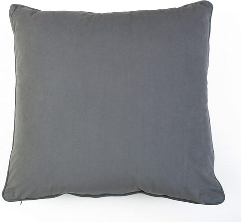 Thro by Marlo Lorenz 20x20 Miron Cheetah Velvet Throw Pillow, 1 Count (Pack of 1), Gray