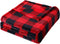 Fomoom Buffalo Plaid Blanket, Buffalo Blanket for Couch Bed Sofa Chair, Soft Cozy Flannel Red Black Check Pattern Decorative Blanket, Lightweight Fuzzy Buffalo Throw Blanket, 51x63 Inch