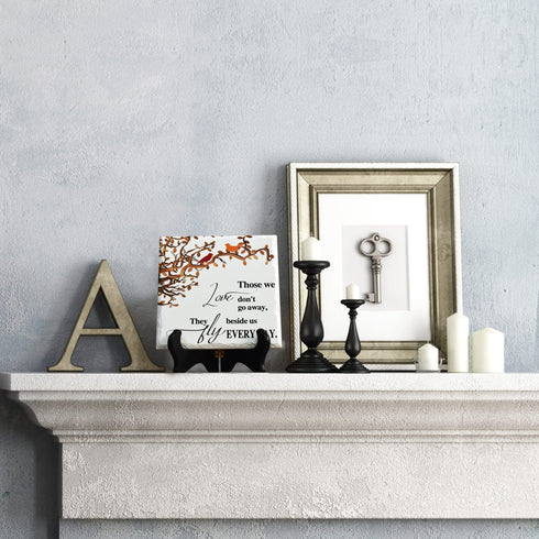 Memorial Gifts for Loss of Mother Loss of Husband Sympathy Gift in Memory of Mom Father Memorial Tile with Black Wood Stand - Condolence/Remembrance/Bereavement/Grief Gifts