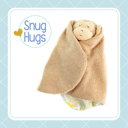 Snug Hugs Monkey Blanky, Stuffed Animal Lovey Blanket