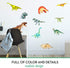 Dinosaur Wall Decals for Kids Room Glow in The Dark Stickers, Large Removable Vinyl Decor for Bedroom, Living Room, Classroom - Wall Cool Light Art Gift for Girls Boys Toddlers (Dino)