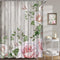 Rustic Floral Shower Curtain Watercolor Pink Rose Butterfly Bath Curtain Farmhouse Wooden Plank Country Fabric Bathroom Shower Curtain