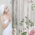 Rustic Floral Shower Curtain Watercolor Pink Rose Butterfly Bath Curtain Farmhouse Wooden Plank Country Fabric Bathroom Shower Curtain