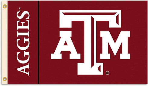 BSI PRODUCTS, INC. - Texas A&M Aggies 3x5 Flag with Heavy-Duty Brass Grommets - TAMU Football, Basketball & Baseball Pride - High Durability - Designed for Indoor or Outdoor Use - Great Gift Idea