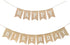 Shimmer Anna Shine Burlap Happy Birthday Banner for Birthday Party Decorations (White Print)