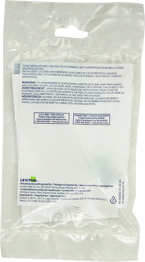 Leviton 40839-SWS QuickPort Snap-In Module with 3.5Mmm Stereo Jack, Female To Screw Terminal, White