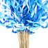 40 Pieces Mix Color Ribbon Wands Sticks with Bell Fairy Stick Party Streamers for Wedding Party (White, Blue, Light Blue)
