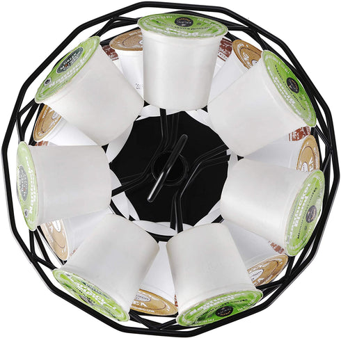 Flagship for Keurig Pod Holder K cup Carousel Coffee Pod Holder Stand Black Metal 5 Tier 35 Pods