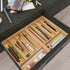 BAMEOS Utensil Drawer Organizer, Cutlery Tray Desk Drawer Organizer Silverware Holder Kitchen Knives Tray Drawer Organizer, 100% Pure Bamboo Cutlery in Natural Color (9.75)