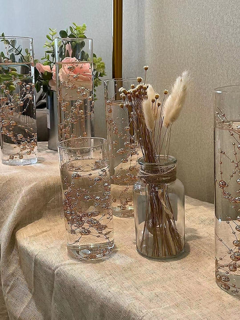 TeaSu 12pcs Pearl String, for Wedding Centerpiece, Vase Filler and Decor for Floating Candles