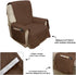 Pet Protector Furniture Covers - 100% Waterproof Recliner Chair Cover for Dogs or Cats Storage Pockets and Non-Slip Straps by PETMAKER (Brown)