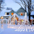 Outdoor Christmas Decorations Star Light,11.8 ft 344 LED Waterfall Tree Lights with Topper Star String Lights Plug in ,8 Lighting Mode Christmas Star Lights for Party Home Holiday Decor(Cool White)