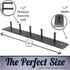 Wrought Iron Key Holder for The Wall Hooks Rack for Hat, Towel, Leash, Jewelry and Keys, Wall Hangers with Anchors and Screws Rustic, Sturdy, Easy-to-Install Farmhouse Wall Decor, 10x1.2x1.2 in.