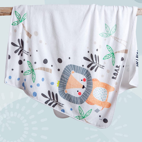 CALLOO Baby Monthly Milestone Blanket Boy Jungle Blanket Nursery Decor, Large 60x40 Extra Soft Premium Fleece with Markers for Baby Photo Pictures, Newborn Girl, Unisex, Baby Month Growth Chart.