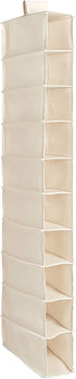 Amazon Basics Hanging Closet Shelf - 10-Tier, Canvas