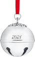 Klikel Sleigh Bell 2021 Ornament - Silver Christmas Ornament 2021 - Bell Ornament for Christmas Tree - with Red Ribbon and Gift Box - Shiny Christmas Bell Ornament Engraved 2021-7th Annual Edition