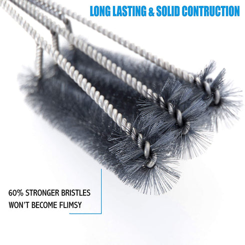 Kona 360 Clean Grill Brush - A Clean Grill in 30 Seconds Or Less - 18 inch Best BBQ Brush - Stainless Steel 3-in-1 Grill Cleaner for Effortless Cleaning