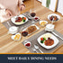 24 Pieces Silverware Set with Steak Knives, Yoehka Durable Stainless Steel Flatware Cutlery Set, Service for 4, Kitchen Utensil Tableware Set for Home and Restaurant Mirror Polished & Dishwasher Safe