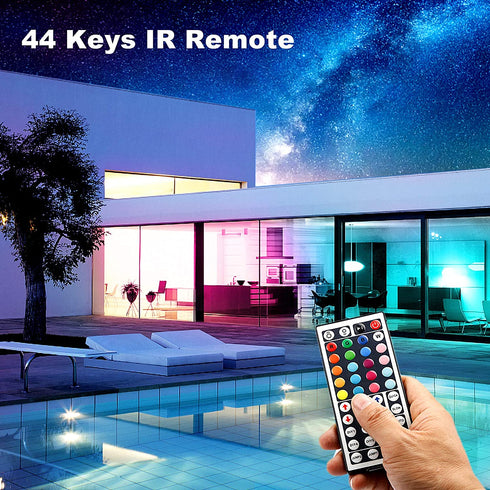 60ft Led Lights,dalattin Led Strip Lights for Bedroom Color Changing Lights with 44 Keys Remote Controller Led Strip Lights,2 Rolls of 30ft