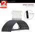 MAWA by Reston Lloyd Model 42/U Euro Non-Slip Space-Saving Clothing Hanger with Bar& Hooks for Skirs, Pack of 5, Black, 5 Count