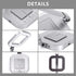 LED Desk Lamp, BBIQI Desk Lamp with 10W Wireless Charger, 5 Color Modes and 5 Brightness Levels Eye-Caring Table lamp with RGB Night Light, 72 Recessed LED Lamps with USB Charging Port for Home Office