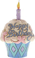 Enesco (4052066) Jim Shore Heartwood Creek Mini Birthday Cupcake Stone Resin Figurine, 3.75", Multicolor